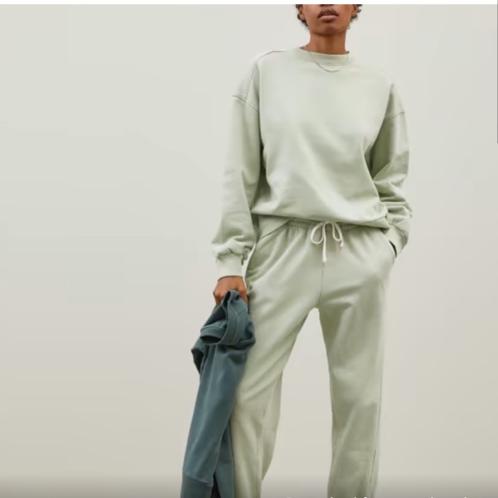 Green Everlane Track Sweatshirt